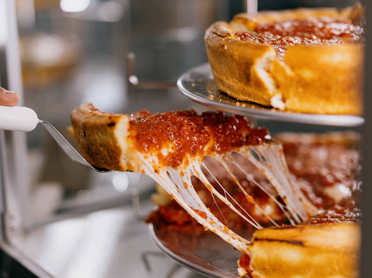 Deep dish pizza